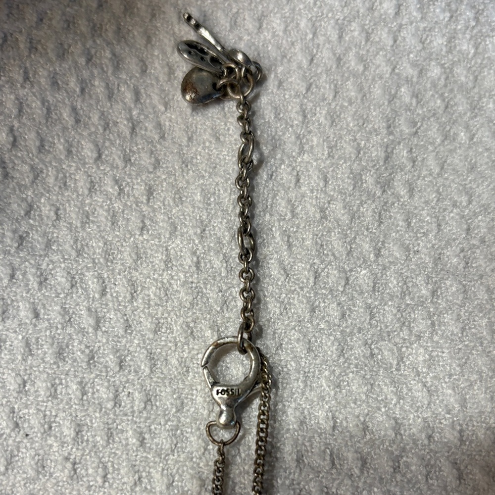 Fossil Silver Bird Pendant Necklace - Picture 6 of 6